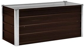 vidaXL Ζαρντινιέρα Υπερυψωμένη Καφέ 100x40x45 εκ. Γαλβανισμ. Χάλυβας
