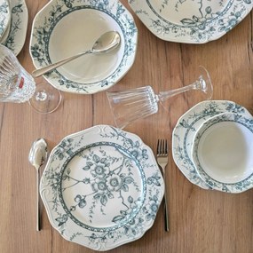 Σερβίτσιο Πιάτων Πορσελάνης Tiffany Green – Σετ 40τμχ - Oriana Ferelli