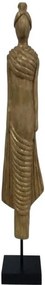 Άγαλμα Γυναικεία Φιγούρα Ξύλινη PAPSHOP 11,5x77εκ. FO09