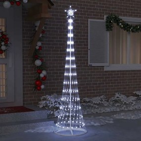 vidaXL LED Χριστουγεννιάτικο Δέντρο Ψυχρό λευκό 250 cm Μέταλλο