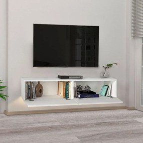Έπιπλο τηλεόρασης Aristo επιτοίχιο λευκό 135x31x25εκ