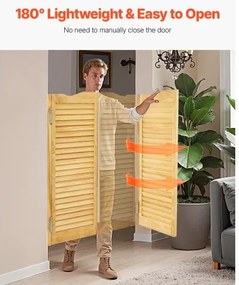 VEVOR Swinging Cafe Doors 91.4x106.7 cm Arched Top Pine Wood with Hinges Log