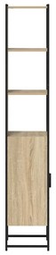 vidaXL Ντουλάπι Μπάνιου Σονόμα 33 x 33 x 185,5 εκ Επεξεργασμένο ξύλο