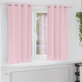 vidaXL Κουρτίνες 2 pcs Μωρουδίστικο Ροζ 175 x 140 εκ. Πολυεστέρας