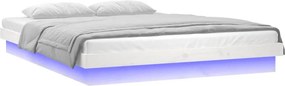 vidaXL Πλαίσιο Κρεβατιού LED Λευκό 180x200 εκ. Super King Size Ξύλο