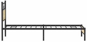 vidaXL Πλαίσιο Κρεβατιού Χωρ. Στρώμα Sonoma Δρυς 100x190 εκ Επ. Ξύλο