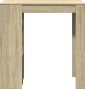 vidaXL Τραπέζι Μπαρ με Ράφια Sonoma Δρυς 102x50x103,5εκ Επεξ. Ξύλο