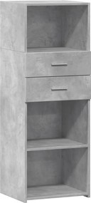 vidaXL Ντουλάπι Γκρι Σκυρ. 45x42,5x124 εκ. από Επεξεργασμένο Ξύλο