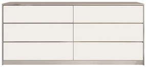 Συρταριέρα Kuanger pakoworld σε λευκή-φυσική απόχρωση 120x40x70εκ