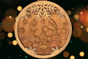 Intra απο ξύλο plywood 3mm-4mm πάχος Χριστουγεννιάτικο Στολίδι, Πολυστρωματική Χειροτεχνία Δίασταση 4x4 cm INTRAFABR-84300129