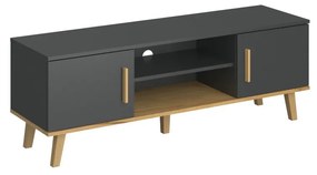 ΕΠΙΠΛΟ TV PLUTON ΑΝΘΡΑΚΙ-ΧΡΥΣΟ ΔΡΥΣ 138X40X48.6CM
