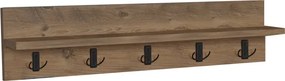 Κρεμάστρα τοίχου Esform pakoworld oak μελαμίνης 80x11x18εκ