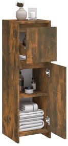 vidaXL Ντουλάπι Μπάνιου Καπνιστή Δρυς 30x30x95 εκ. Επεξεργασμένο Ξύλο