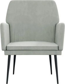 vidaXL Πολυθρόνα Ανοιχτό Γκρι 62 x 79x 79 εκ. Βελούδινη