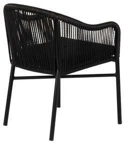 Πολυθρόνα Κήπου KAGERA Μαύρο Αλουμίνιο/Rattan 57x58x77cm - 14840003 - 14840003
