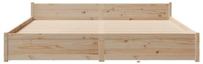 vidaXL Σκελετός Κρεβατιού Χωρίς Στρώμα 180x200 εκ Μασίφ Ξύλο Πεύκου