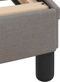vidaXL Κρεβάτι με Στρώμα Dover Taupe 140x200 εκ. Υφασμάτινο