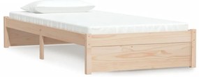 vidaXL Πλαίσιο Κρεβατιού 90 x 200 εκ. από Μασίφ Ξύλο