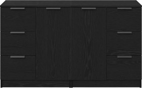 vidaXL Πλαϊνό γραφείο Μαύρη Οξυά 120 x 30 x 70 cm Επεξεργασμένο Ξύλο