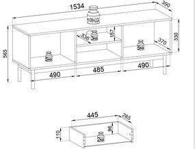 Έπιπλο τηλεόρασης Bliss-Drus