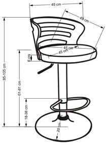 Καρεκλα Bar / Παγκου 109 Εκρου