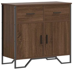 vidaXL Ντουλάπι Καφέ Δρυς 79,5x35,5x74,5 εκ. Επεξεργασμένο Ξύλο