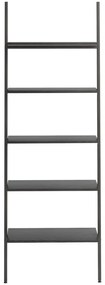 vidaXL Ραφιέρα Κεκλιμένη 5 Επιπέδων Μαύρη 64x34x185,5 εκ.