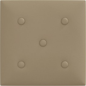 vidaXL Κεφαλάρι Τοίχου 12 pcs Καπουτσίνο 30 x 30 cm Τεχνητό Δέρμα