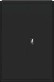 vidaXL Αρχειοθήκη Μαύρη 90 x 40 x 140 εκ. Ατσάλινη