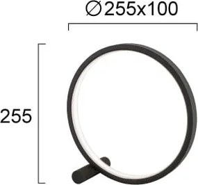 Πορτατίφ LED Viokef Circle Black 429150