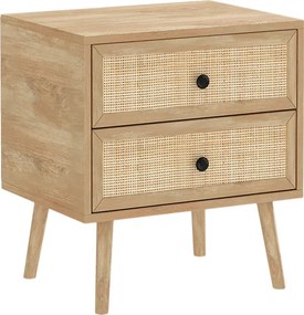 Κομοδίνο Oslo pakoworld sonoma 50x39x55εκ