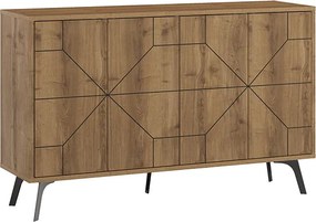 Μπουφές Dune Megapap χρώμα ανοιχτό καρυδί 123x35x77,4εκ.