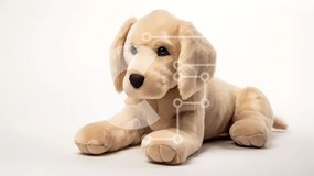 Intra Συλλεκτικό Ξύλινο Παζλ Plywood 4mm - Tan Stuffed Dog ξαπλωμένος Σε Ξύλινο Κουτί - Διαστάσεις: 10x10 cm – 25 κομμάτια