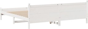 vidaXL Σκελετός Κρεβ. Χωρίς Στρώμα Λευκό 180x200 εκ Μασίφ Πεύκο