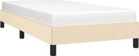 vidaXL Πλαίσιο κρεβατιού χωρίς στρώμα Κρέμα 80x200 cm Ύφασμα