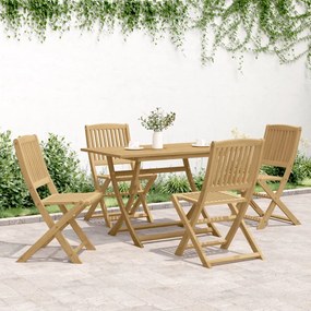 vidaXL Καρέκλες Κήπου Πτυσσόμενες 4 τεμ. 57x49x90 εκ. Μασίφ Ακακία