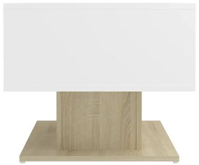 Τραπεζάκι Σαλονιού Λευκό/Δρυς 103,5 x 50 x 44,5 εκ. Μοριοσανίδα - Λευκό