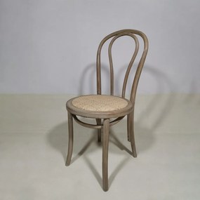 ΚΑΡΕΚΛΑ BEECH WOOD ANT.GREY W/RATTAN SEAT W42xD42xH46/88CM