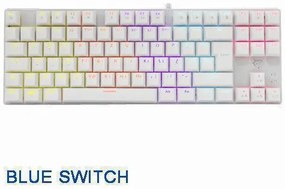 White Shark GK-2106 Gaming Μηχανικό Πληκτρολόγιο Tenkeyless με Custom Blue διακόπτες και RGB φωτισμό (Αγγλικό US) Λευκό