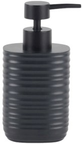 Δοχείο Κρεμοσάπουνου Ριγέ 845149 8,1x8,1x16,9cm Anthracite Ankor Πολυέστερ