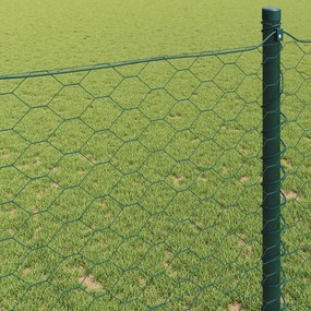 vidaXL Φράχτης Εξαγώνου Πράσινο 0,5 x 10 μ. PVC