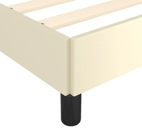 vidaXL Πλαίσιο Κρεβατιού Κρεμ 160x200 εκ. από Συνθετικό Δέρμα