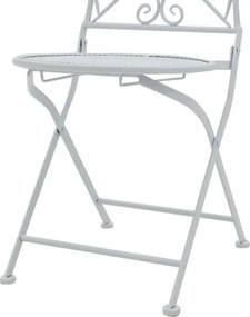 Τραπεζαρία Walen σετ 3τεμ μέταλλο λευκό