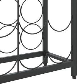vidaXL Ραφιέρα Κρασιών 45 Μπουκ. Μαύρη 54x18x100εκ Σφυρήλατο Σίδερο