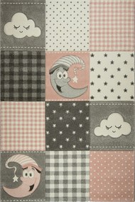 Χαλί Yolo 18653 955 Pink-Grey Βιοκαρπέτ 140X200cm