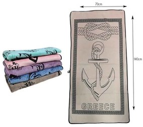 Πετσέτα θαλάσσης Greece Με Άγκυρα 140x70cm - Beach towel