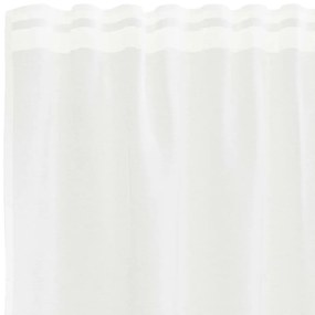 vidaXL Κουρτίνα Δαντέλας με κουρτίνες Λευκό 180 x 750 εκ Πολυεστέρας