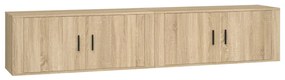 vidaXL Έπιπλα Τηλεόρασης Επιτοίχια 2 τεμ. Sonoma Δρυς 100x34,5x40 εκ