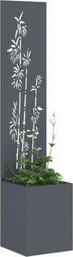 vidaXL Οθόνη Ιδιωτικότητας Κήπου Floral Ανθρακί 32 x 140 εκ.