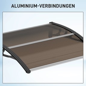 Κουβούκλιο κουβούκλιο εξώπορτας 120 x 75 cm στεγασμένο κουβούκλιο κουβούκλιο από πολυανθρακικό